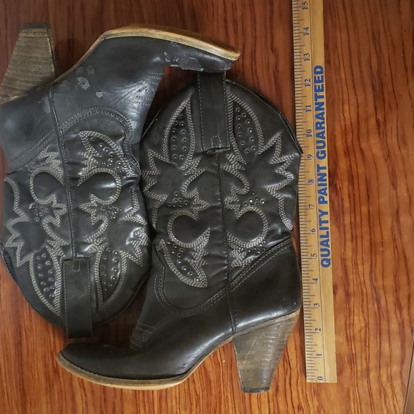 Very Volatile | Denver Cowgirl Boots Black/Grey Women's Size 8.5 - Picture 10 of 15